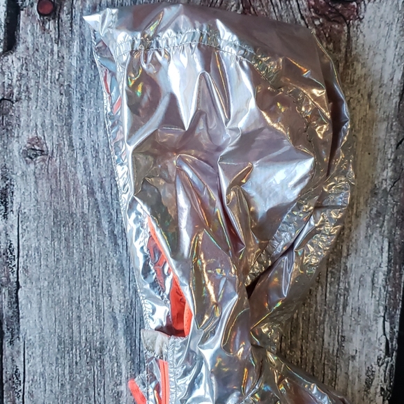 Cat & Jack Silver Iridescent Zip jacket sz XS 4/5 - Picture 9 of 9